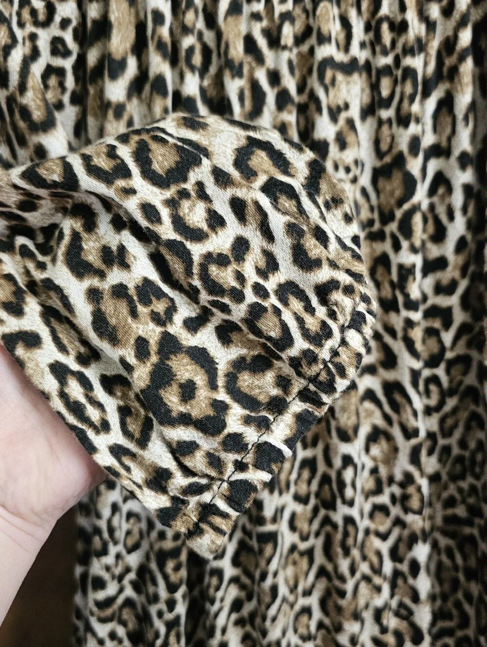 Michael Kors womens 1x leopard print 3/4 sleeve top shirt blouse plus